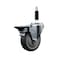 Service Caster 4'' Thermoplastic Rubber Swivel 3/4'' Expanding Stem Caster with Brake SCC-EX20S414-TPRB-PLB-34 - alternate 1